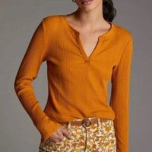 NWT Anthropologie Maeve split neck top.